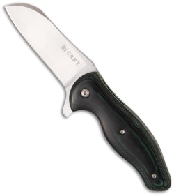 CRKT McGinnis Tuition Folding Knife w/ Micarta Handle (2.88" Satin Plain) 1160
