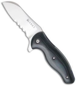 CRKT McGinnis Tuition Folding Knife w/ Micarta Handle (2.88" Satin Serr) 1161
