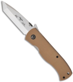 Emerson CQC-7V SF Tanto Knife w/ Wave & Tan G-10 Handle (3.3" Stonewash Plain)