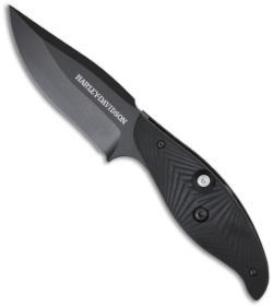 Harley Davidson 13450BK T-Rod Fixed Blade / Dagger Knife (3.33" Black Plain)