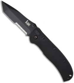H&K Benchmade Mini Ascender Tanto Knife (2.9" Black Serr) 14301SBT