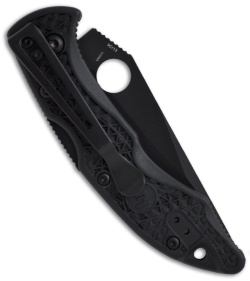 H&K Mini Pika Knife Clip Point Folder (2.9" Black Serr) 14412SBK