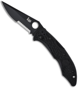 H&K Mini Pika Knife Clip Point Folder (2.9" Black Serr) 14412SBK