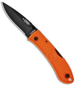 Ka-Bar Mini Dozier Blazing Orange Folding Hunting (2.25" Black Plain) 4072BO