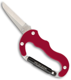 Kershaw Red Mini Biner Folding Knife (2" Satin Plain) 1002RD