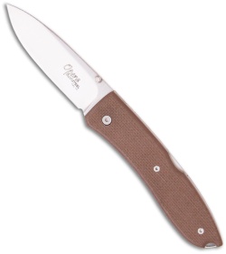 Lion Steel Big Opera Brown G10 Folding Knife (3.54" Satin) Italy 8810 SN