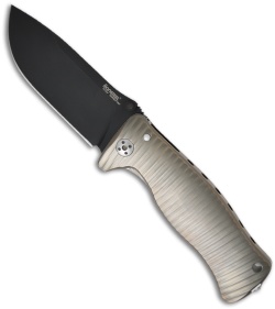 Lion Steel SR1-Ti B Bronzed Titanium Folding Knife (3.7" Black Plain)
