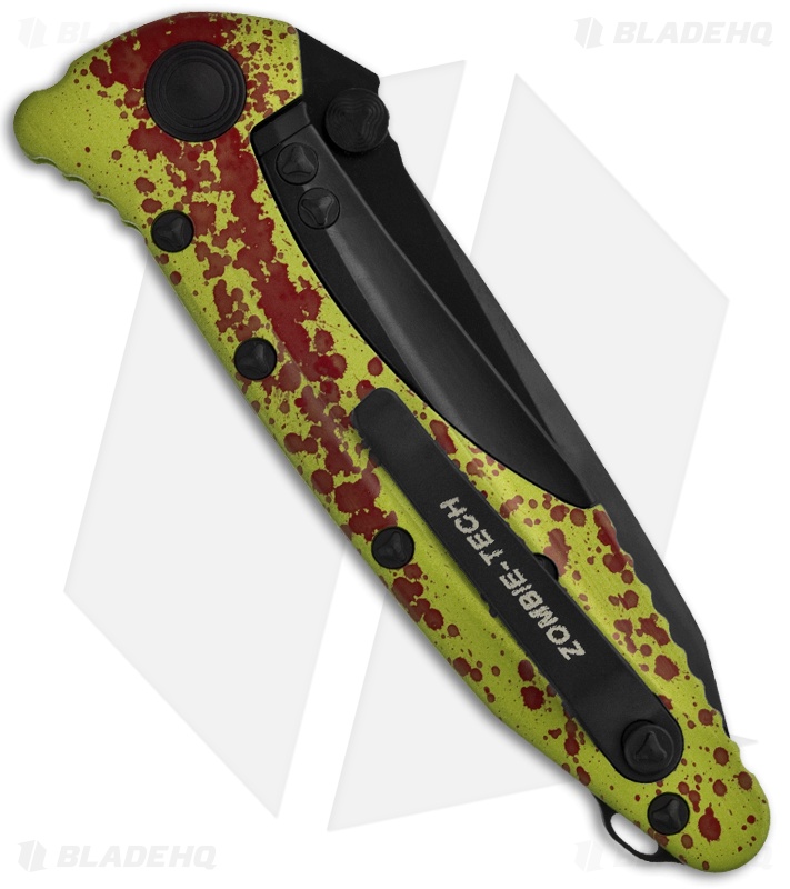 Microtech Delta Zombie Green Tanto Knife (4" Black Full Serr) 163
