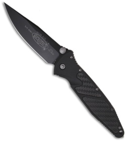 Microtech Socom Elite M/A Folding Knife Carbon Fiber (4" Black Plain) 160-1CF