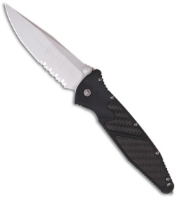 Microtech Socom Elite M/A Folding Knife Carbon Fiber (4" Bead Blast Serr) 160-8