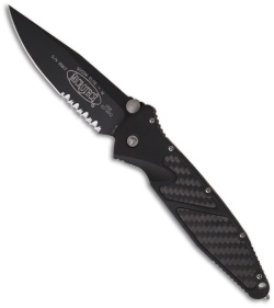 Microtech Socom Elite M/A Folding Knife Carbon Fiber (4" Black Serr) 160-2CF