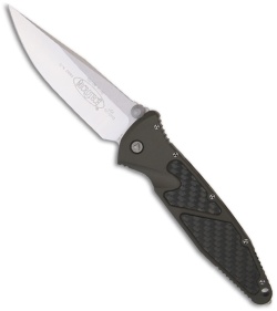 Microtech Green Socom Elite M/A Knife w/ Carbon Fiber (4" Satin Plain) 160-4GR