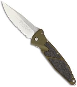 Microtech OD Green Socom Elite M/A Knife (4" Stonewash Serr) 160-11GR