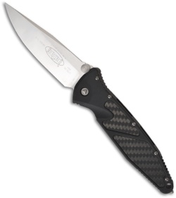 Microtech Socom Elite M/A Folding Knife Carbon Fiber (4" Satin Plain) 160-4CF