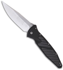 Microtech Socom Elite M/A Folding Knife Carbon Fiber (4" Stonewash Plain) 160-10
