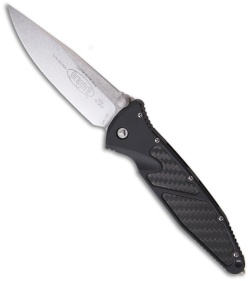 Microtech Socom Elite M/A Folding Knife Carbon Fiber (4" Stonewash) 160-10CF