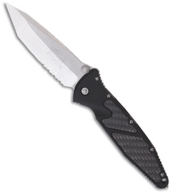 Microtech Socom Elite M/A Tanto Knife Carbon Fiber (4" Stonewash Serr) 161-11