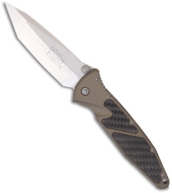 Microtech Tan Socom Elite M/A Tanto Knife Carbon Fiber (4" Satin Plain) 161-4TA
