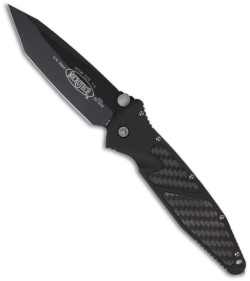 Microtech Socom Elite M/A Tanto Knife w/ Carbon Fiber T/E (4" Black Plain) 161-1