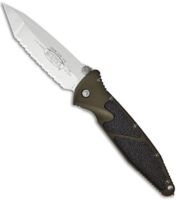 Microtech OD Green Socom Elite M/A Tanto Knife (4" Satin Full Serr) 161-6GR