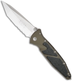 Microtech OD Green Socom Elite M/A Tanto Knife (4" Satin Serr) 161-5GR