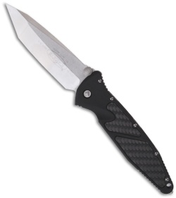 Microtech Socom Elite M/A Tanto Knife Carbon Fiber (4" Stonewash Plain) 161-10