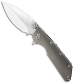 Marfione Custom DOC Flipper Knife Titanium Folder (3.75" High Polish)