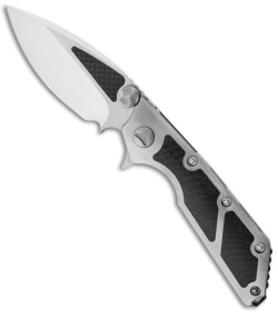 Marfione Custom DOC Flipper Knife Titanium w/ Carbon Fiber (3.75" High Polish)