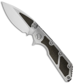 Marfione Custom DOC Flipper Knife Titanium w/ Lightning Strike CF (3.75" Polish)