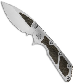 Marfione Custom DOC Flipper Knife Titanium w/ Lightning Strike CF (3.75" Satin)