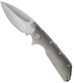 Marfione Custom DOC Flipper Knife Titanium Folder (3.75" Stonewash)