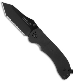 Ontario OKC Joe Pardue Utilitac II Folding Tanto JPT-4R (3.5" Black Serr) 08911