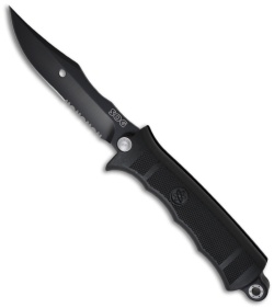 SOG Fusion Black Revolver Seal Double Action (Saw and Clip Point Blade) FX-21