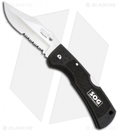 SOG Magnadot Pocket Knife (3.63" Satin Serr) S301