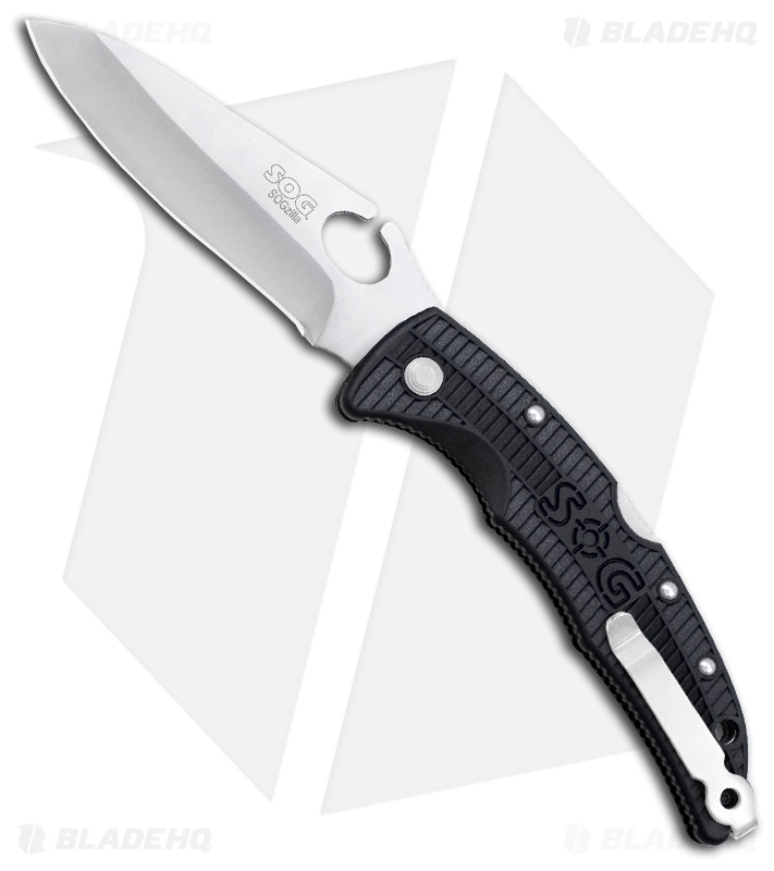 SOG SOGzilla Small Lockback Knife (3.25" Satin) SP01 Blade HQ