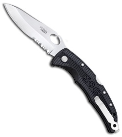 SOG Sogzilla Zytel Small Manual Knife (Satin Serr) SP-02