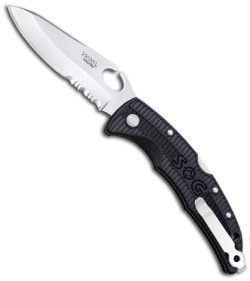 SOG Sogzilla Zytel Large Manual Knife (Satin Serr) SP-22