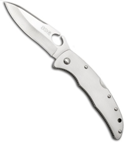 SOG Sogzilla Stainless Steel Large Manual Knife (Satin Plain) SP-24