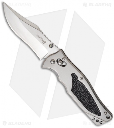 SOG Stingray Arc-Lock Folding Knife w/ Stingray Inlay (3" Satin Plain) SR-05