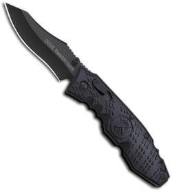 SOG Toothlock Knife Black Handle (3" Black Plain) TK-03