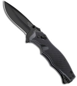 SOG Vulcan Pocket Knife (3.5" Black Plain) VL-11