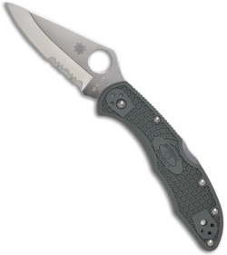 Spyderco Delica 4 FRN Opener Folding Knife (Satin SER) C11PSFG