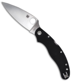 Spyderco Caly 3.5 Black G-10 Folding Knife (Satin PLN) C144GP