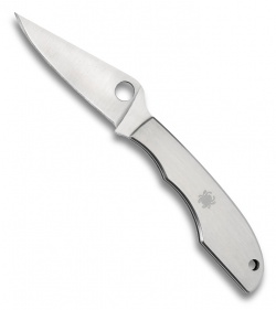 Spyderco GrassHopper SS Folding Keychain Knife (2.31" Plain) C138P