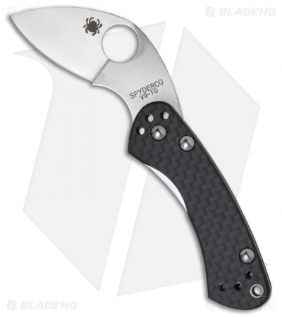 Spyderco Balance Carbon Fiber Manual Folder Knife (1.94" Satin Plain) C141CFP