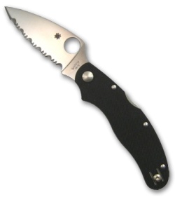 Spyderco Caly 3 G-10 Folding Knife Serrated  C113GS