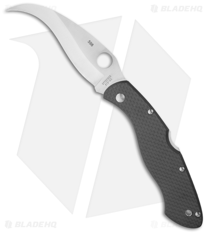 Spyderco Civilian Carbon Fiber Karambit Knife (4.125" Satin Plain
