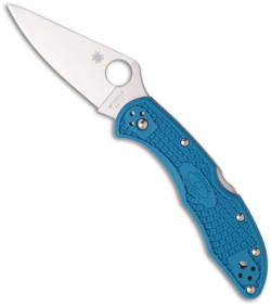 Spyderco Delica 4 Blue NLEOMF Folding Knife (2.87" Plain) C11FPBLM