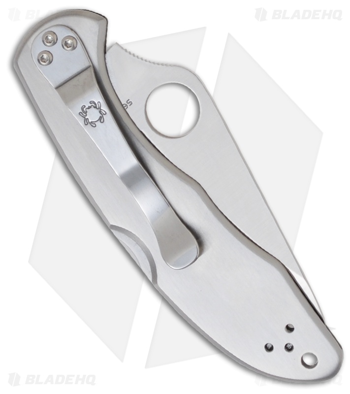 Spyderco Delica 4 Knife Stainless Steel SS Folder (2.88" Satin Full