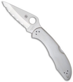 Spyderco C11S Delica 4 Knife Stainless Steel (2.875" Satin Full Serr) SS
